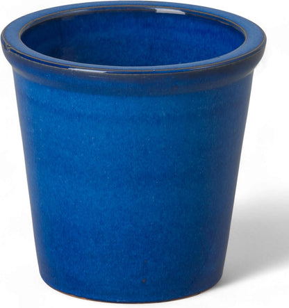 Emissary Round Stoneware Planter (Parent SKU 12012) (Blue, 8" D x 7" H)