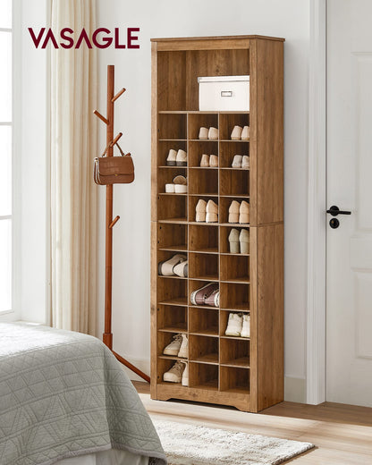 VASAGLE Shoe Storage Cabinet, 10 Tier Shoe Rack Organizer, Holds Up to 30 Pairs of Shoes, for
