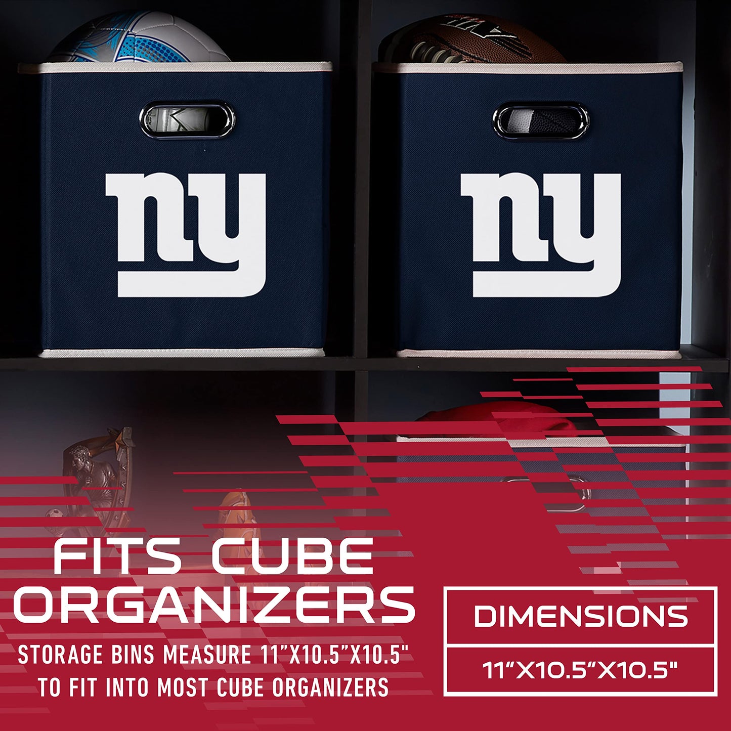 Franklin Sports NFL New York Giants Collapsible Storage Bin