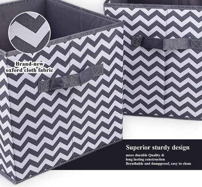 storage box Oxford fabric set of 4, foldable storage box fabric box in cube shape 30x30x30 cm for closet, clothes, books, cosmetics, toys
