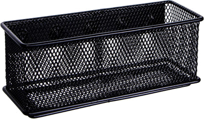 dedoot Magnetic Pencil Holder, Black Mesh Pen Organizer Strong Magnetic Storage Basket Organizes Pens, Pencils, Markers for Whiteboard, Locker, Fridge, Cubicle Desk, Offices 6.3x2.3x2.6inch