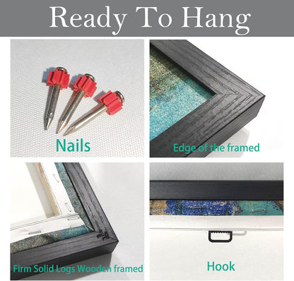 Black and White Red Tree Wall Art Canvas Print Picture Large Red Tree Landscape Modern Artwork for Living Room Bedroom Office Home Wall Decor With Frame 29X58inch Black Framed