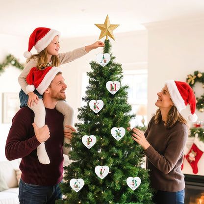 Personalized Christmas Ornaments 2025, Custom Initial Ornaments A-Z Monogram Ceramic Christmas Ornament