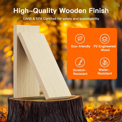 Pipishell Fluted 8 Drawers Dresser, Modern Wood Chest of Drawers, Dressers with Round Edge Design, Dresser TV Stand, Wood Drawer Organizer for Bedroom, Living Room, Hallway, Natural Oak