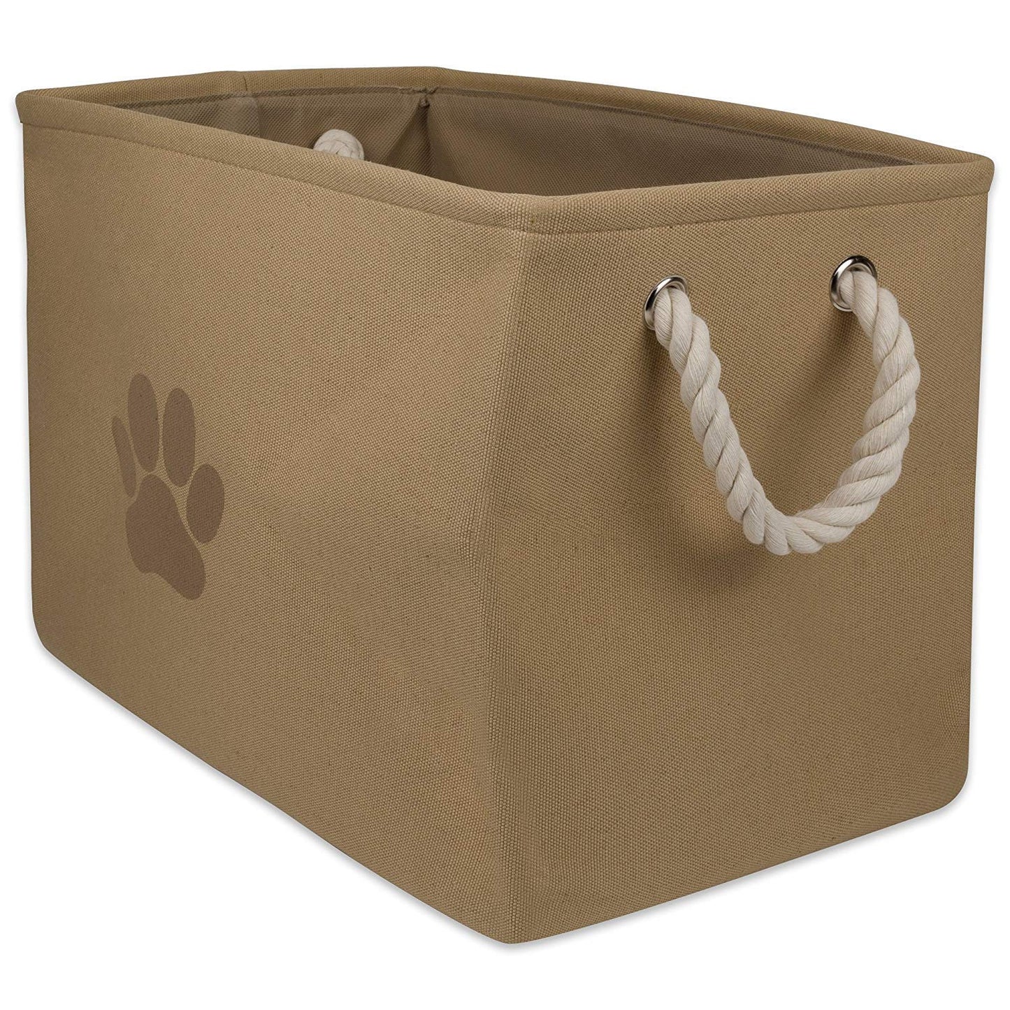 Bone Dry Pet Storage Collection Collapsible Bin, Medium Rectangle, Taupe
