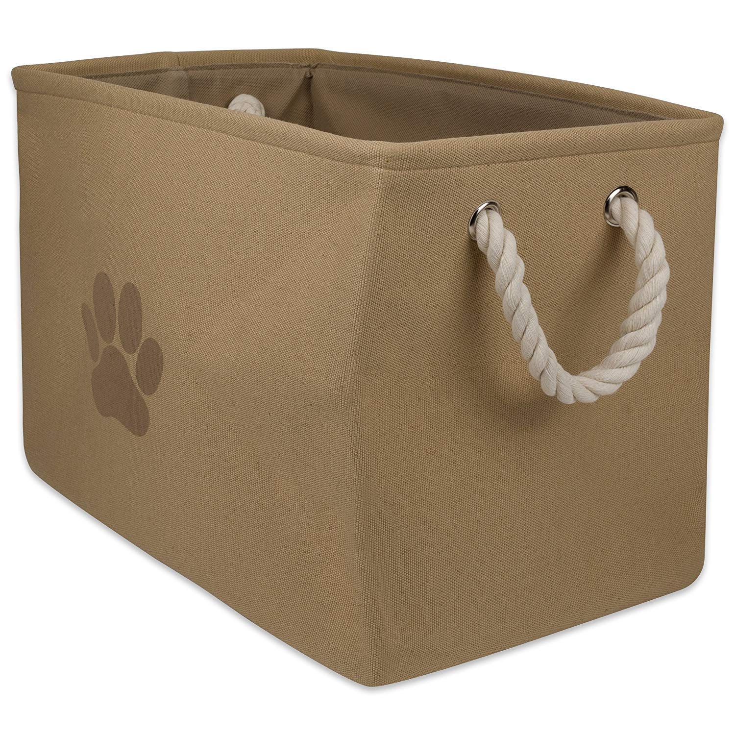 Bone Dry Pet Storage Collection Collapsible Bin, Medium Rectangle, Taupe