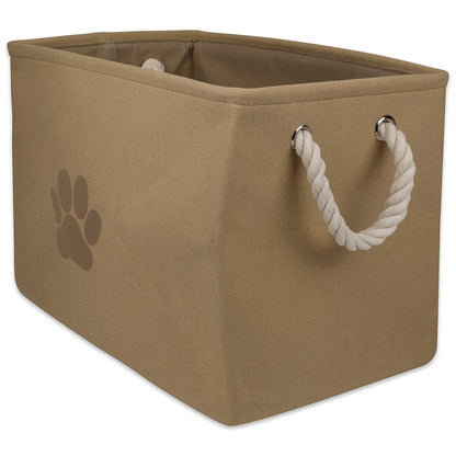 Bone Dry Pet Storage Collection Collapsible Bin, Medium Rectangle, Taupe