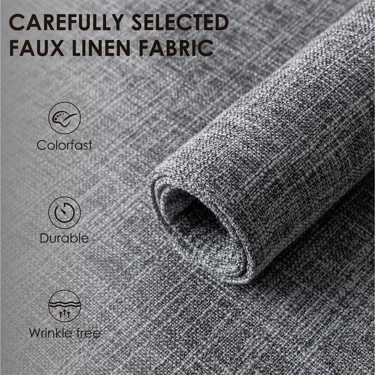 Placemats Set of 8, Bilayer Thickened Linen Place Mats Heat Resistant Machine Washable Wrinkle Free Carefully Selected Polyester Mats for Kitchen/Dining/Coffee Table (Light Grey)