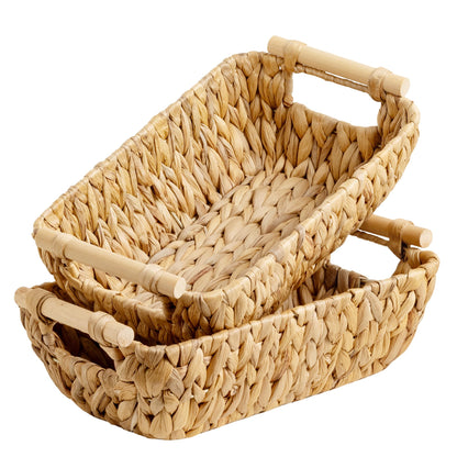 StorageWorks Small Storage Basket, Seagrass Woven Basket for Gifts