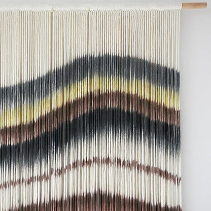 Macrame Wall Hanging Boho Chic Wall Art Macrame Wall Decor Fiber Yarn Tapestry Dip-Dye Living Room Home Bedroom Wall Decor 57" Wx 35" L