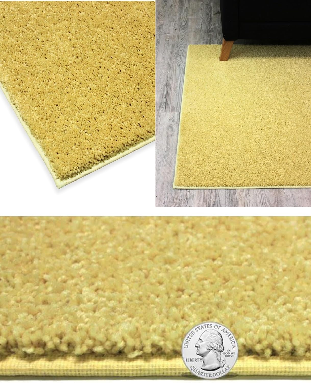 KOECKRITZ Soft and Colorful Kids Classroom Area Rugs (Passes Flammability Pill Test) Many Sizes and Bright Colors to Select from (9' x 12', Lemon)