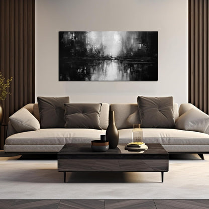 Abstract Wall Pictures for Living Room,Black Art Paintings for Wall Office Wall Art Bedroom Wall Decor 20 x 40 Inch