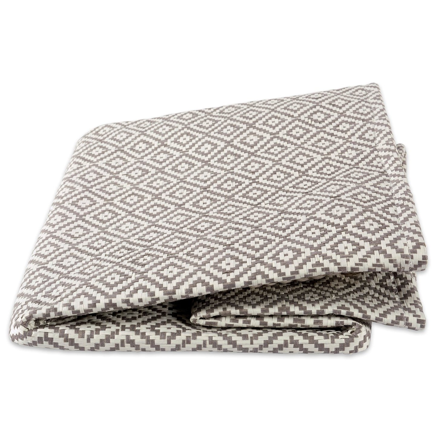DII Woven Paper Storage Bin, Geo Diamond, Gray, Medium Rectangle