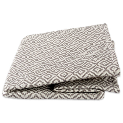 DII Woven Paper Storage Bin, Geo Diamond, Gray, Medium Rectangle