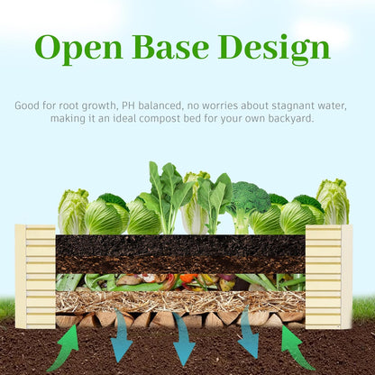 8x4x2 ft Outdoor Raised Garden Bed, Large Metal Planter Raised Beds, Planters for Outdoor Plants for Vegetables, Flowers, Herbs, Fruits, and Succulents.(2 Pcs,Yellow)