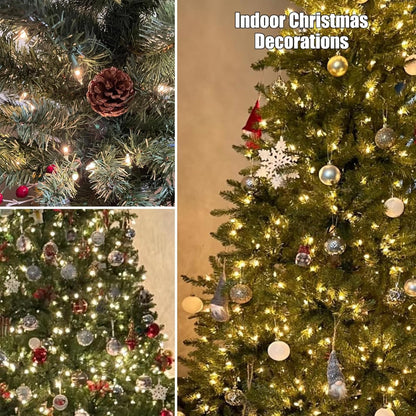 HISHINY Christmas Lights 100 Count Clear Christmas Tree Lights String with Green Wire for Outdoor Indoor Christmas Decorations Wedding Decorations Valentines Day Decor,UL Certified (21feet)