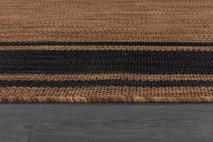 Beverly Rug Outdoor Rug 6x9 Modern Bordered Area Rugs for Indoor and Outdoor Patio Deck Porch Garden Waterproof Weather Sun Resistant Washable Outside Carpet (6 x 9 Gold)