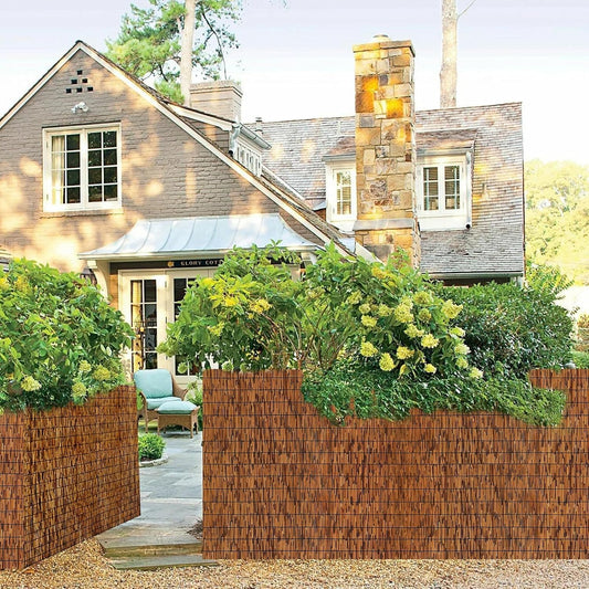 Reed Bamboo Screen Fencing,4FT X 16.4FT Natural Reed Fencing Reed Screen for Balcony Reed Fence