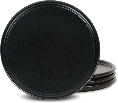 Stone Lain Eden 4-Piece Dinner Plate Set Stoneware, Black