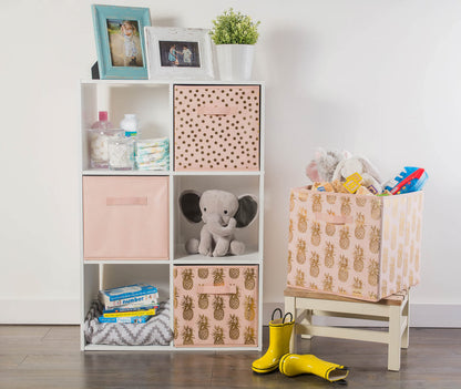 DII Collapsible Storage Organizer Bin, Small, 11" Cube, Pink, 2 Count