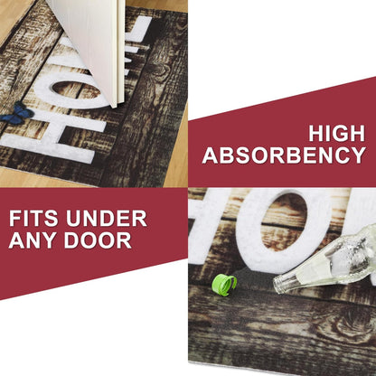 Floor Mat - for Indoor and Outdoor Use - Doormat - Non-Slip - Front Door Shoe Scraper - Size: 17x29