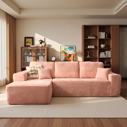 ovios 104" Cloud Sectional Couch with L-Shape Chaise,Modern Modular Sofa with Deep Seat