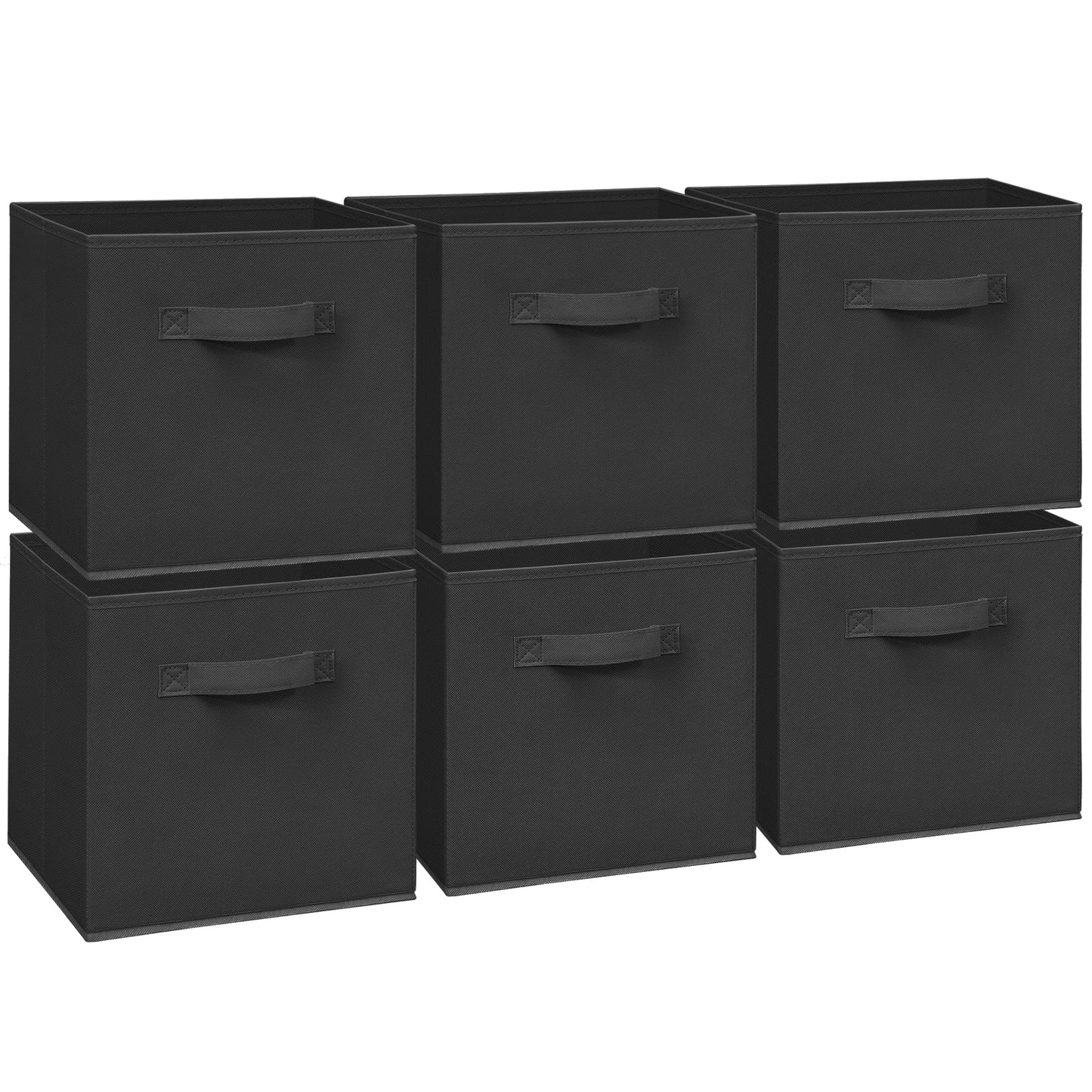 STORAGEIDEAS 11 Inch Fabric Storage Cubes, Sturdy Foldable Storage Bins, Heavy Duty Cube Organizer