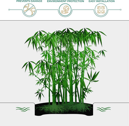 DeepRoot Water Barrier, Versatile Bamboo Barrier, Easy-to-Install Garden Barrier for Landscaping and Protection, Durable, Flexible, 24" x 100' Roll-30 mil Thickness, Black (WB 24/30-100)