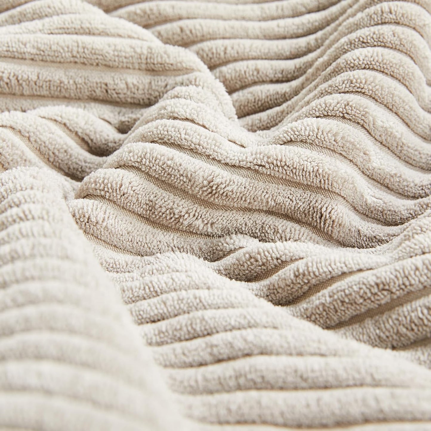 Fancy Homi 2 Packs Neutral Taupe Decorative Throw Pillow Covers 20x20 Inch for Living Room Couch Bed Sofa, Farmhouse Boho Home Decor, Soft Corss Corduroy Patchwork Accent Square Cushion Case 50x50 cm