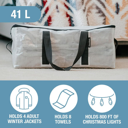 CleverMade Under Bed Storage Bag - Collapsible Storage for Shoes and Clothes Easy Use - Heavy Duty Utility Bag Home