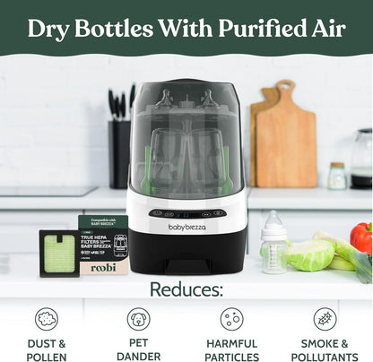 Roobi Hepa Filters Compatible with Baby Brezza. Specially Formulated for Washer Pro. 4 Carbon Neutral Replacement Pack.