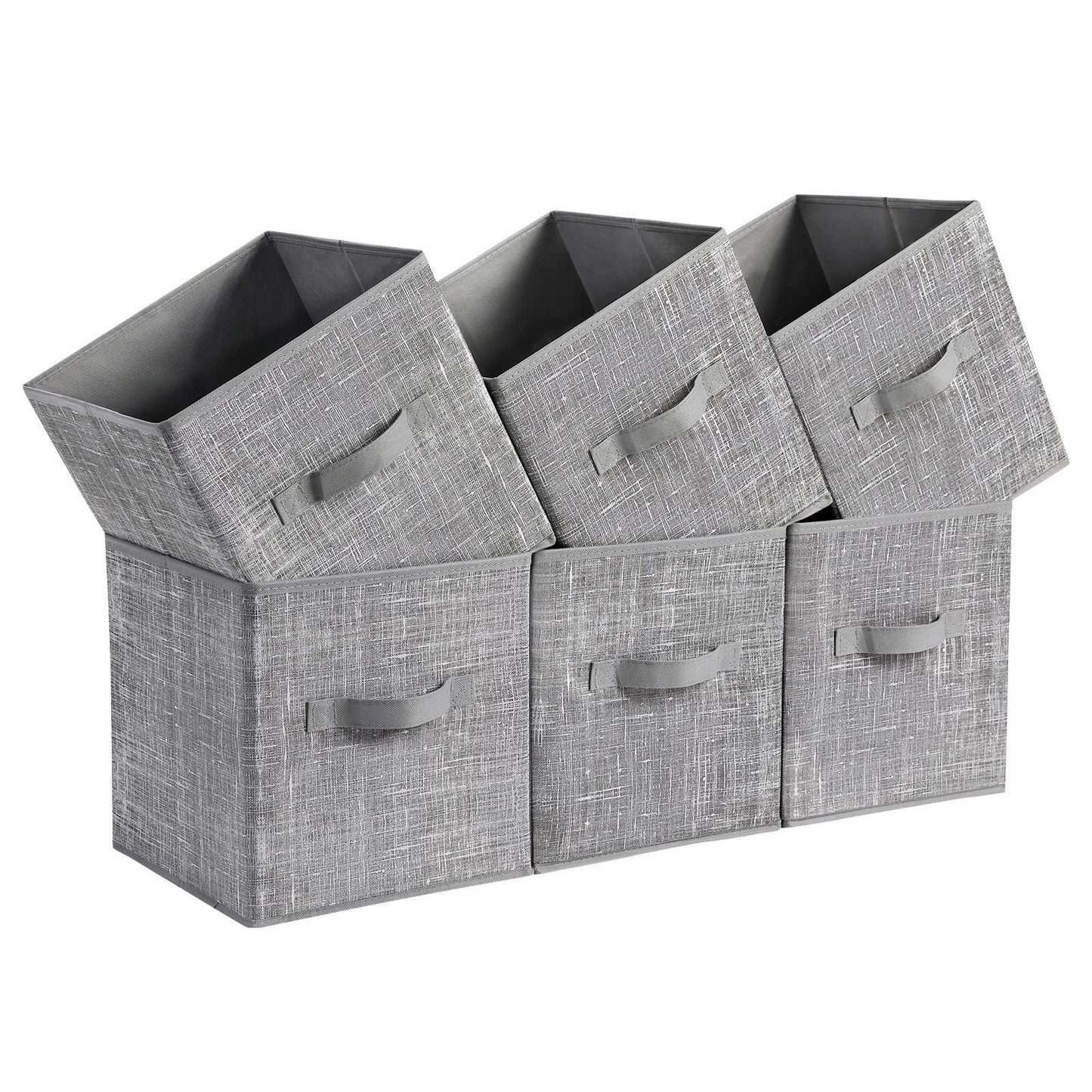 SONGMICS Storage Cubes, Set of 6, 11-Inch Foldable Closet Organizers