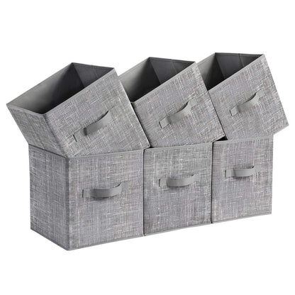 SONGMICS Storage Cubes, Set of 6, 11-Inch Foldable Closet Organizers