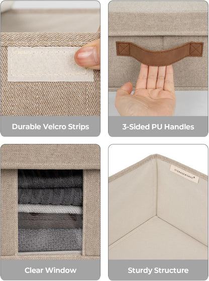 StorageWorks 2-Pack Large Under Bed Storage Bins with Lids, Underbed Storage Containers with Handles and Label Holder, Closet Organizer for Clothes, Blankets, Sweater