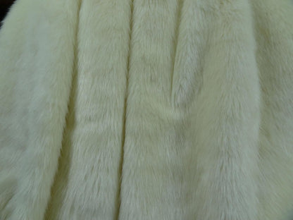 Arctic Fox Faux Fur Throw Blanket & Bedspread - Arctic Creamy White Arctic Faux Fur - Luxury Soft Faux Fox Fur - Heavy Throw, Made in USA, 16414