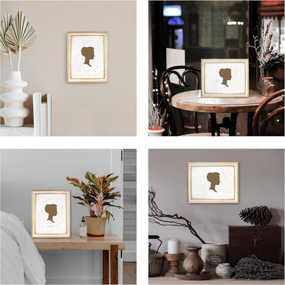 AELS 8x10 Inch Vintage Picture Frame, Elegant Antique Photo Frames with Glass Front, Photo Display, Tabletop Wall Hanging, Gift Ideas, Off-white with Gold Trim