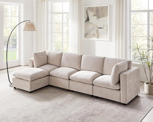 Modular Sectional Sofa, Convertible Couch Modular Sofa Without Ottoman, Sectional Sofas for Living