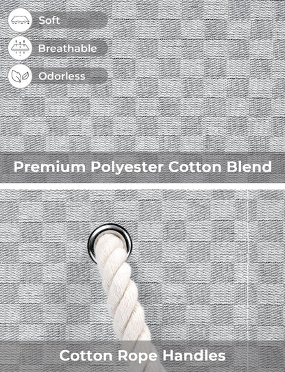 StorageWorks Storage Baskets for Shelves, Foldable Fabric Closet Storage Bins with Handles, Fabric Storage Bins Clothes Organizer, Gray Check, 3-Pack, Large