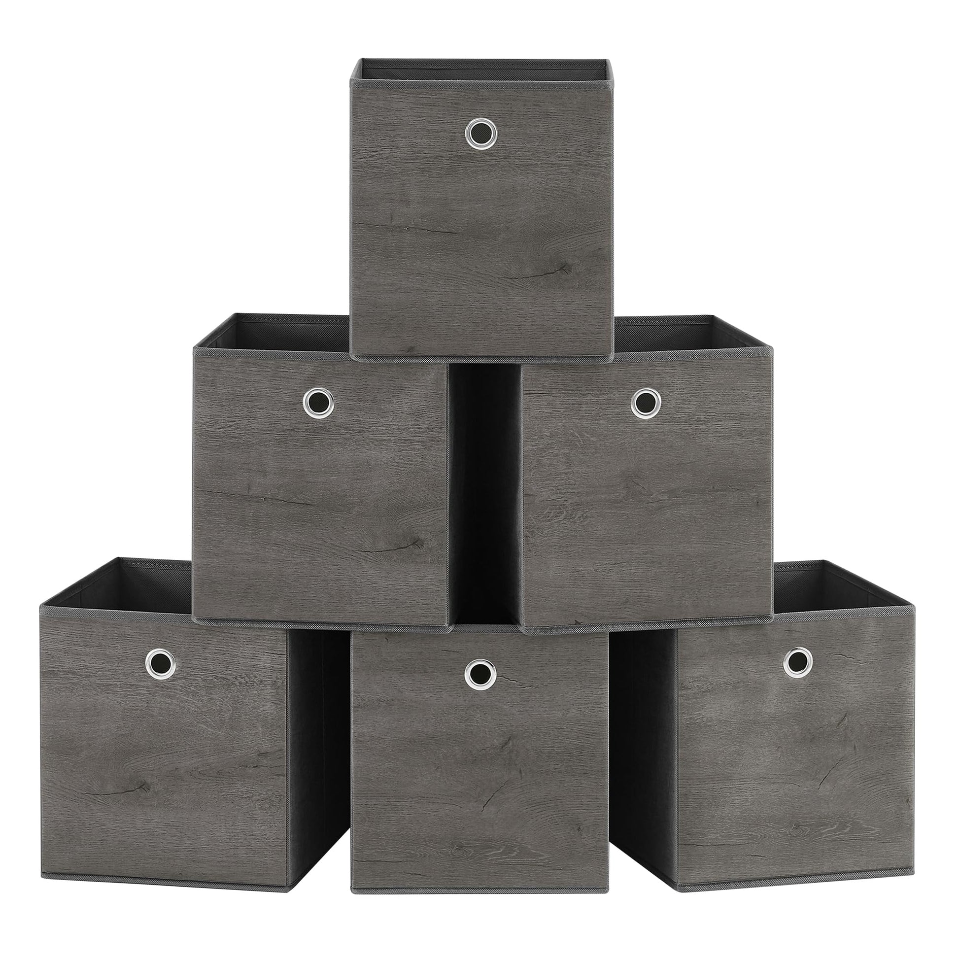 SONGMICS Storage Cubes, Set of 6, 11-Inch Foldable Closet Organizers
