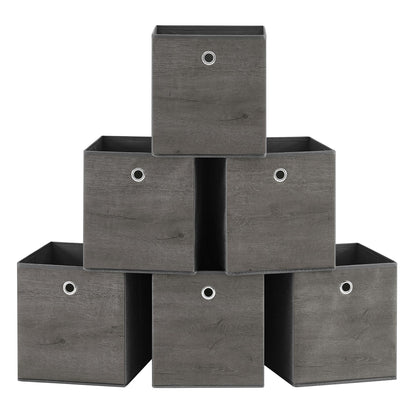 SONGMICS Storage Cubes, Set of 6, 11-Inch Foldable Closet Organizers