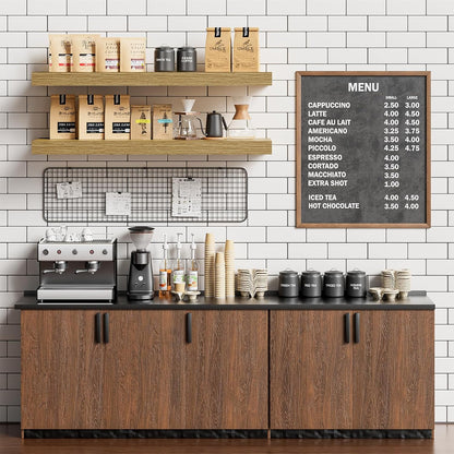 Heimlove 32 Inch Floating Shelves for Wall,Oak 9.3" Deep Floating Shelf Set of 2,Wall Mounted Shelves for Bathroom Bedroom Living Room Kitchen Office,Shelf for Books Storage Room,Home Decor