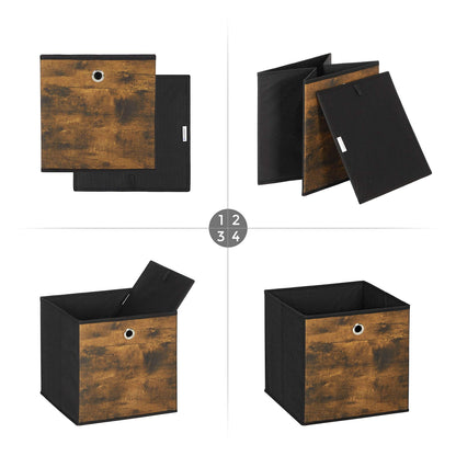 SONGMICS Storage Cubes, Set of 6, 11.8-Inch Foldable Closet Organizers