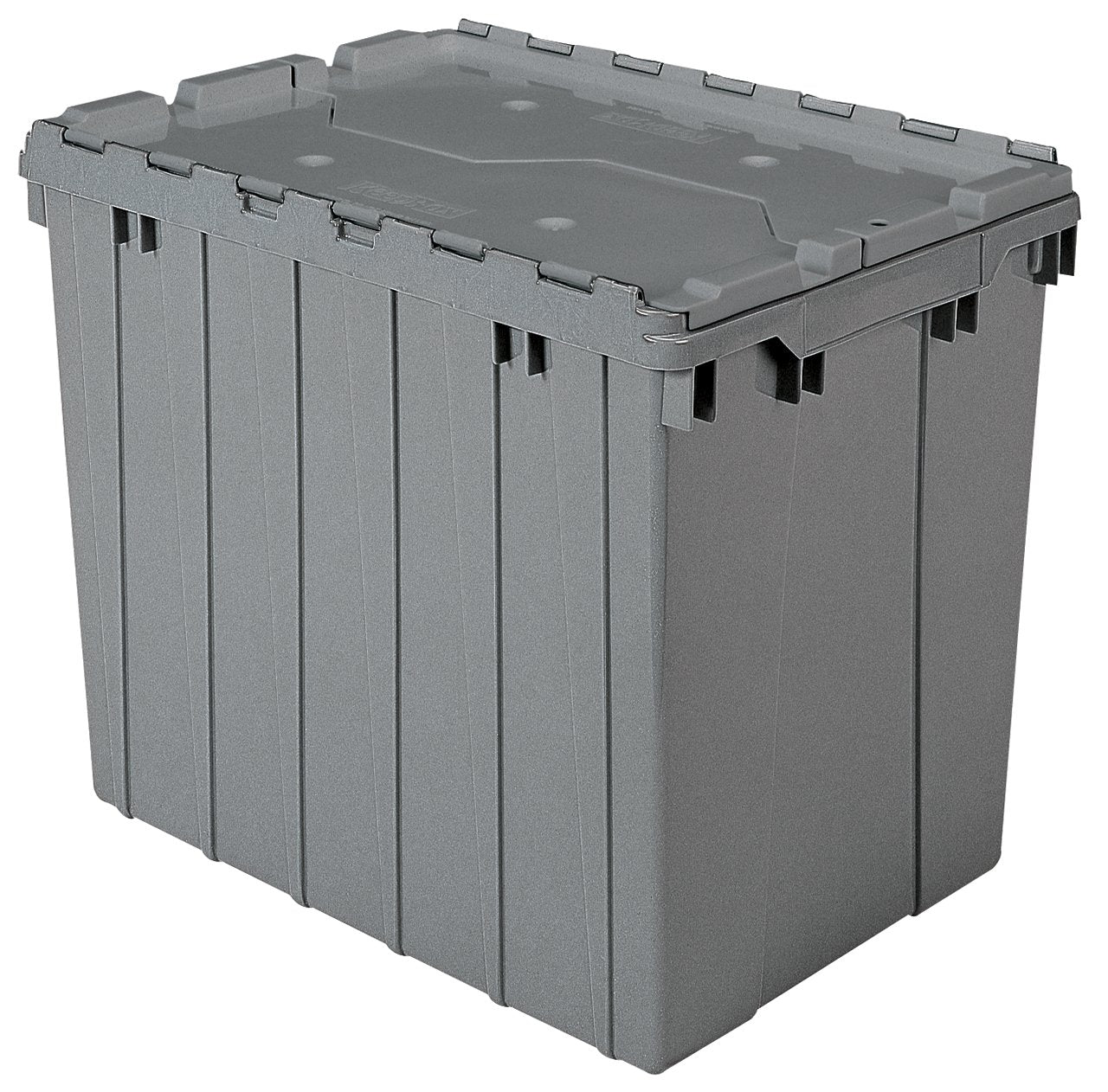 Akro-Mils 39170 Industrial Plastic Storage Tote with Hinged Attached Lid, (21-Inch L by 15-Inch W