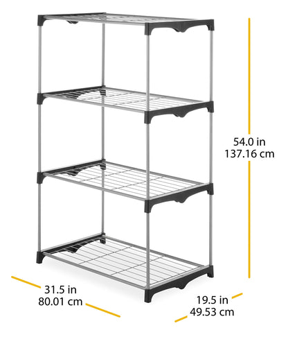 Whitmor 4 Tier Shelf Tower - Closet Storage Organizer