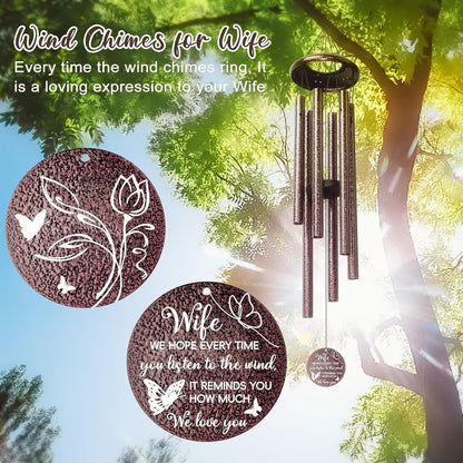 Gifts for Wife, 25''Wind Chimes, Birthday Gift for Wife from Husband,Unique Gift for Loved one Romantic,Thanksgiving,Christmas Day Gifts Ideas for Love Rreminder.