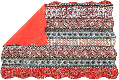 NEWLAKE Quilted Cotton Bed Pillowcases,Striped Classical Style, 2 Pieces, 20x36 Inch