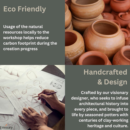 Emissary Round Stoneware Planter (Parent SKU 12012) (Cream, 8" D x 7" H)