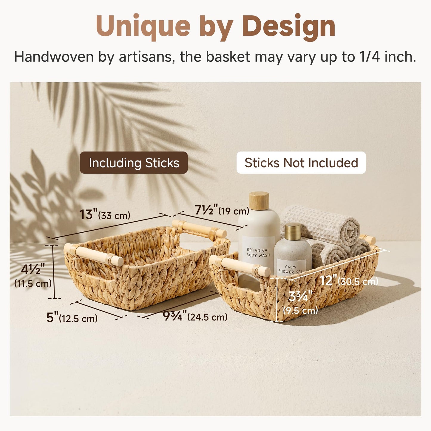 StorageWorks Small Storage Basket, Seagrass Woven Basket for Gifts