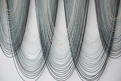 IOWER Large Macrame Wall Hanging Dip-Dyed Macrame Wall Decor Boho Wall Decor Craftsmanship Fiber Art 57" W x 41" L