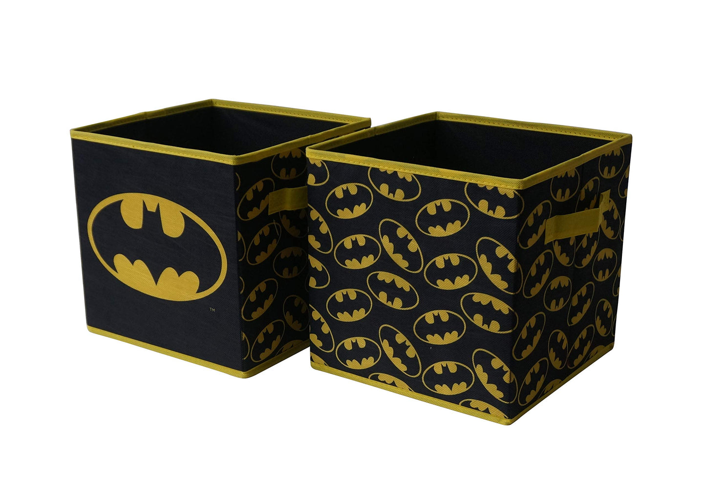 Batman Collapsible Storage Cubes – Set of 2 Foldable Fabric Bins for Kids – Organizer Boxes with
